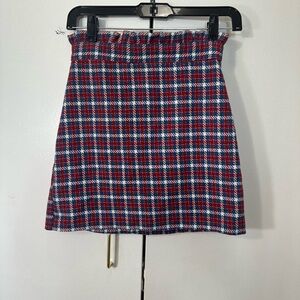 Topshop Plaid Mini Skirt